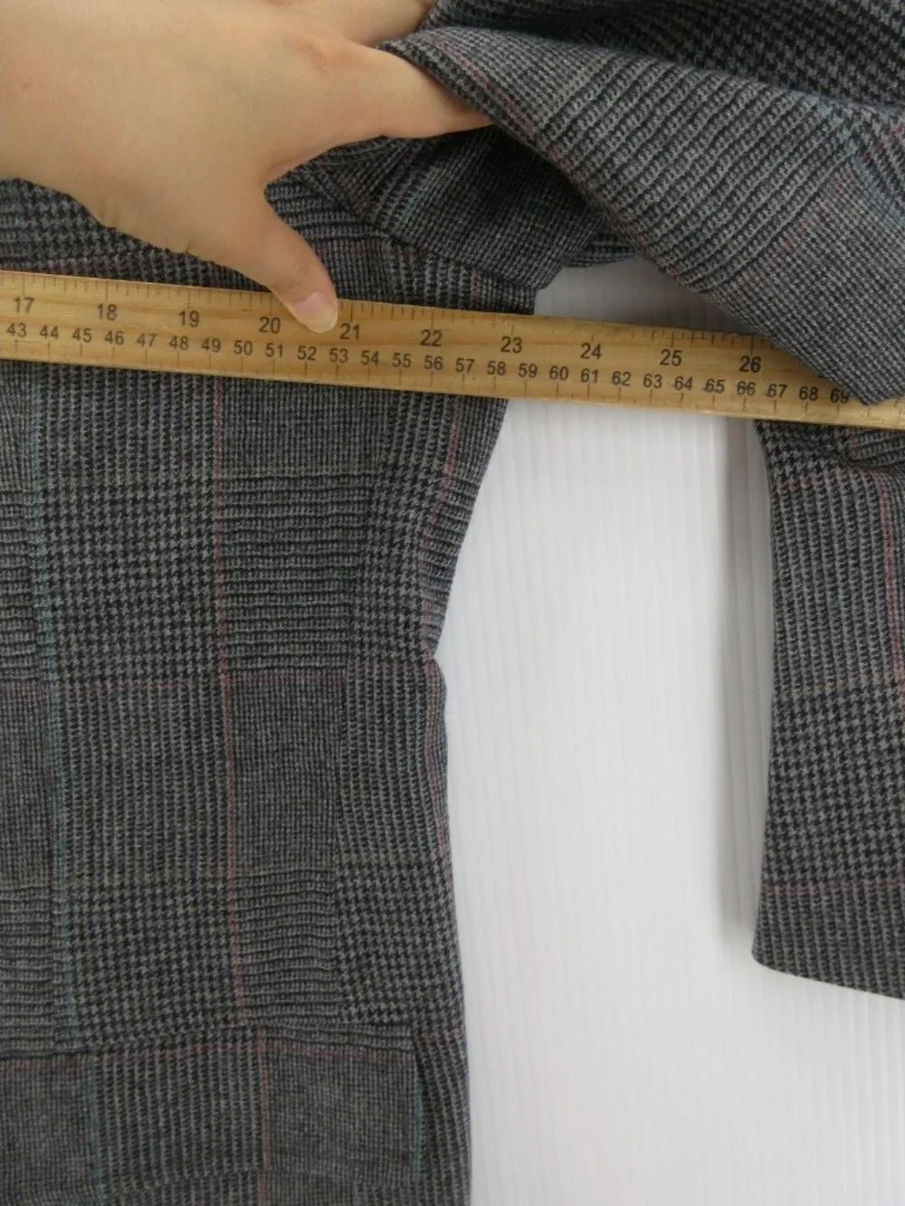 VINTAGE Majer Sport Coat 44 Blazer Pure Wool Glen Plaid Jacket USA *